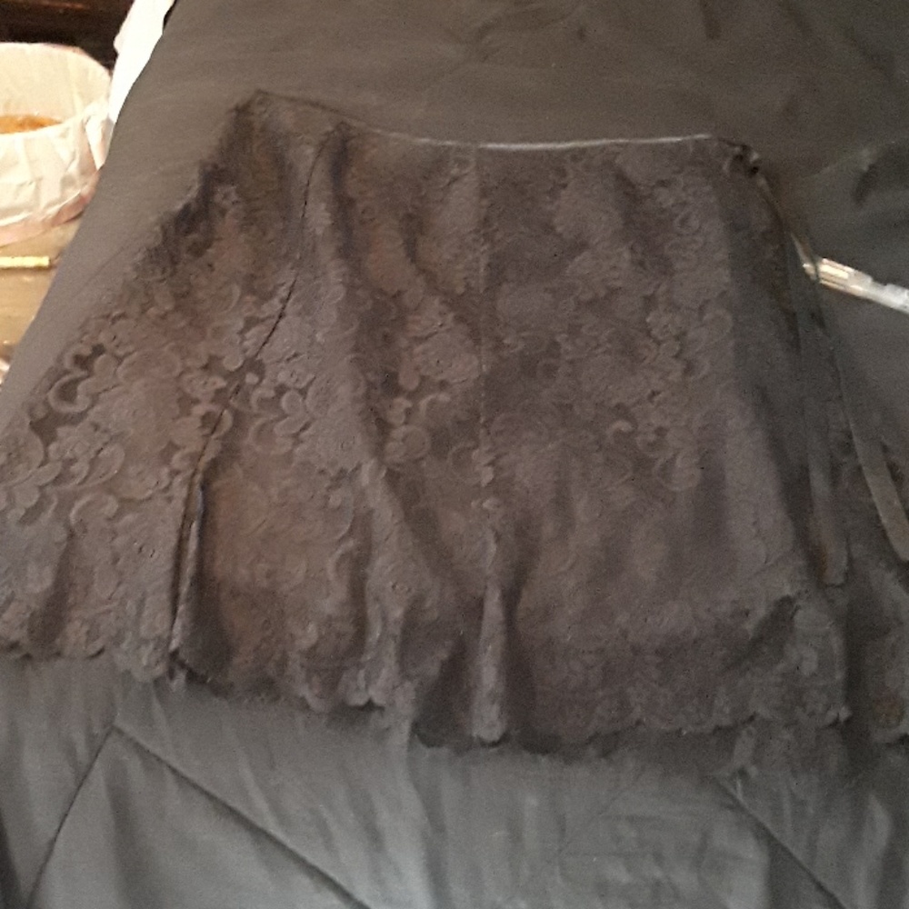 Black lace skirt